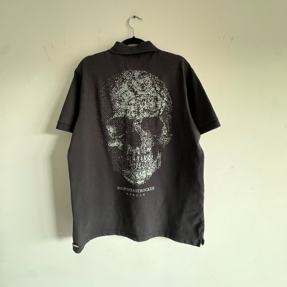 Look 54 HAUPTSTADTROCKER Death's Head Polo, Size XL - Picture 5 of 17